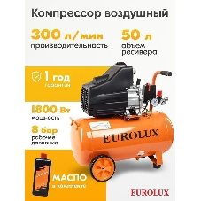 Компрессор Eurolux КМП-1800EU 900/74/3/41