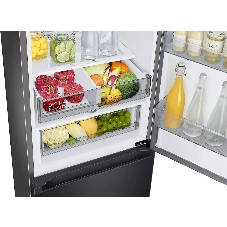Холодильник Samsung RB34C7B5EB1/EF черный мат. двухкамерный 230/114л морозилка снизу, No Frost