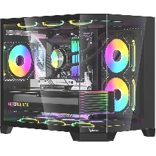 Компьютерный корпус AeroCool/Formula Crystal Z6M Floe черный без БП mATX 4x120мм 2xUSB3.0 audio bott PSU
