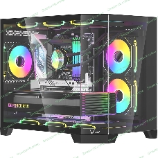 Компьютерный корпус AeroCool/Formula Crystal Z6M Floe черный без БП mATX 4x120мм 2xUSB3.0 audio bott PSU