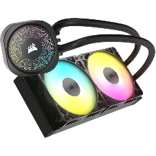Система жидкостного охлаждения Corsair NAUTILUS 240 ARGB (240мм, черный, ARGB/ Fans: 2x120мм, 74.37CFM, 34dBA, 2100RPM/ S: 1851, 1700, AM5, AM4)