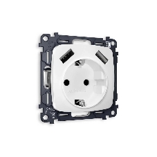 Комплект механизма электрической розетки OMEGA Белый матовый 2USB A+A 18W (быстрая зарядка) с/з QUANT (OP1290, VM155) MO129010 Комплект механизма электрической розетки OMEGA Белый матовый 2USB A+A 18W (быстрая зарядка) с/з QUANT (OP1290, VM155) MO129010