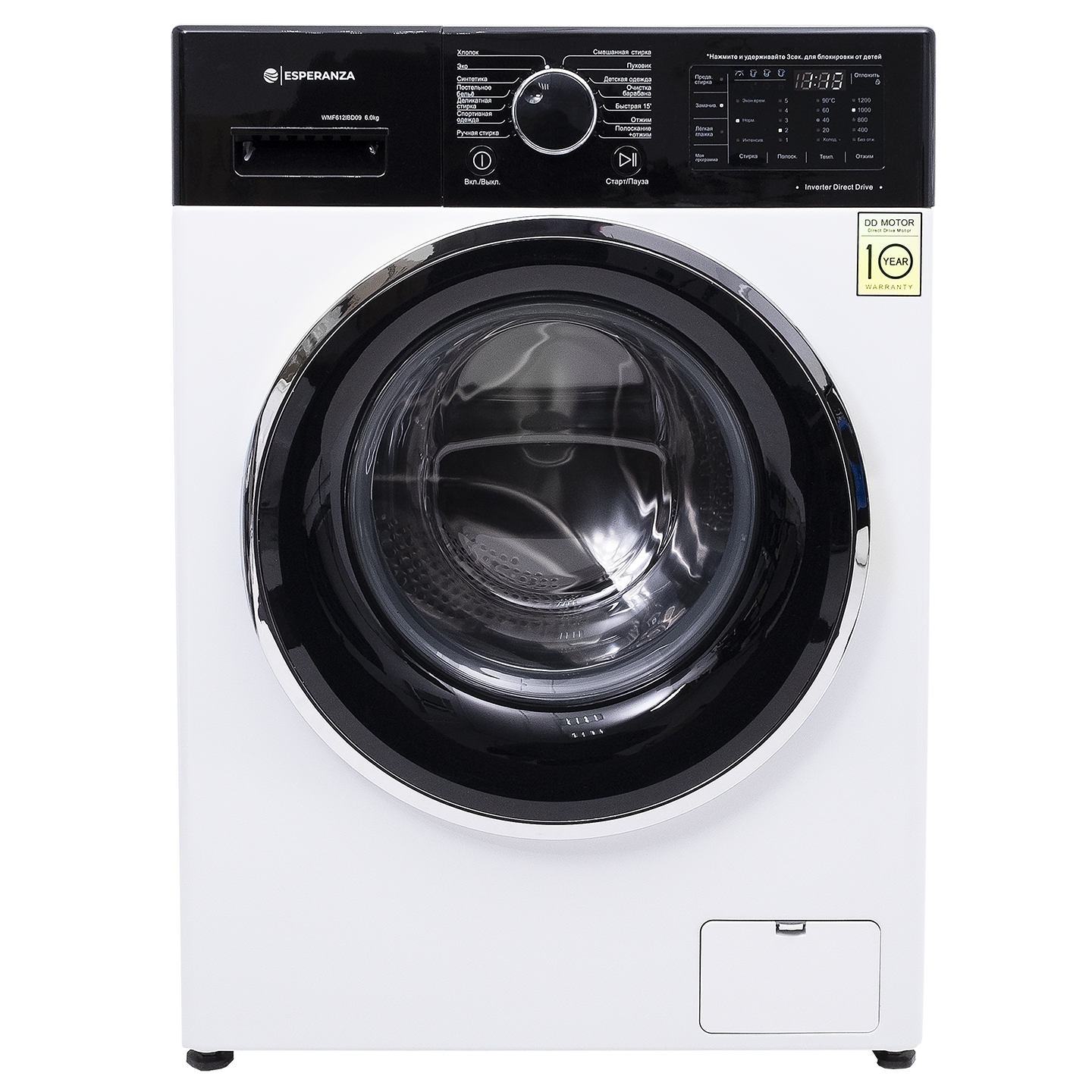 Стиральная машина Esperanza WMF712IBD11 белый, загрузка фронтальная 7 кг, 1200 об/мин, класс A++