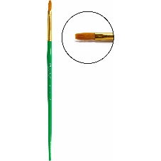 Набор кистей Silwerhof Color (набор 10шт) синтетика круглая №2,3/плоская №3,6,7,12/овальная №3,10