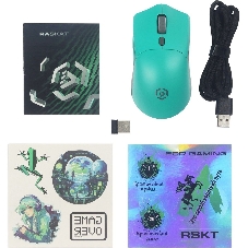 Мышь беспроводная/проводная Raskat MG009WR зеленый, 5000 dpi, радиоканал, USB, кнопки - 7