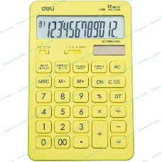 Калькулятор настольный Deli Touch EM01551 желтый 12-разр.