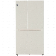 Холодильник LG GC-B257KEHW бежевый двухкамерный 422/206 л., морозилка сбоку, No Frost, Side by Side