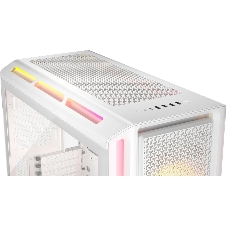 Компьютерный корпус без блока питания Case Corsair iCUE LINK 5000T LX RGB, Midi-Tower, TG, 3x120мм RGB, 4xUSB-A 3.2, 1xUSB 3.2 Type-C, E-ATX, ATX, mATX, mITX White