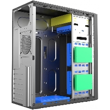 Компьютерный корпус c блоком питания 500 Ватт Case Foxline FL-301, ATX, 1x5.25EXT, 1x3.5EXT, 4x3.5INT, 4xUSB 2.0, HDA, w/o FAN, w/500W ATX PSU, w/1.2m EU pwr cord