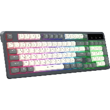Клавиатура Oklick 731G проводная, USB Type-A, серый/белый