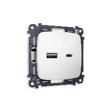Комплект механизма розетки OMEGA Белый матовый 2USB A+C 20W (быстрая зарядка) QUANT (OP1310, VM177) MO131010 Комплект механизма розетки OMEGA Белый матовый 2USB A+C 20W (быстрая зарядка) QUANT (OP1310, VM177) MO131010