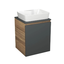Тумба Bau Dream Blackwood 50 графит, раковина BAU Nimb 51х41 белая, смеситель Hotel Dream Black, нерж. сталь, черный, выпуск клик клак черный Тумба Bau Dream Blackwood 50 графит, раковина BAU Nimb 51х41 белая, смеситель Hotel Dream Black, нерж. сталь, черный, выпуск клик клак черный