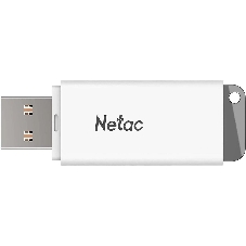Флешка USB Netac U185 (NT03U185N-004G-20WH), 4Gb, USB 2.0, R/W 25/10, белый/серый