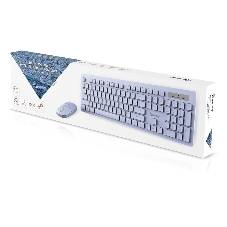 Комплект клавиатура+мышь Smartbuy 105AG беспроводной, USB, 1200 DPI, лаванда