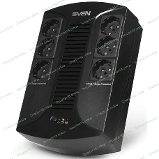 Источник бесперебойного питания SVEN UP-L1000E 1000VA/500W (6 розеток: 3х UPS/сетевой фильтр+3 x сетевой фильтр)