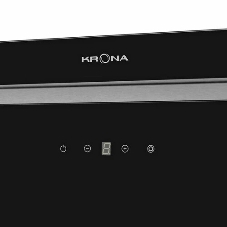Вытяжка встраиваемая Krona Selina 600 Glass S черный, 52 см, 1300 куб. м/ч, 61 дБ