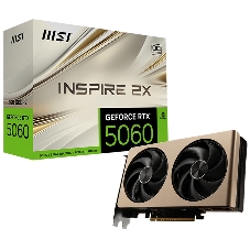 Видеокарта MSI RTX 5060 8G INSPIRE 2X OC, NVIDIA GeForce RTX 5060, 8 ГБ GDDR7, 128 бит, PCI-e 5.0, 1xHDMI, 3xDP