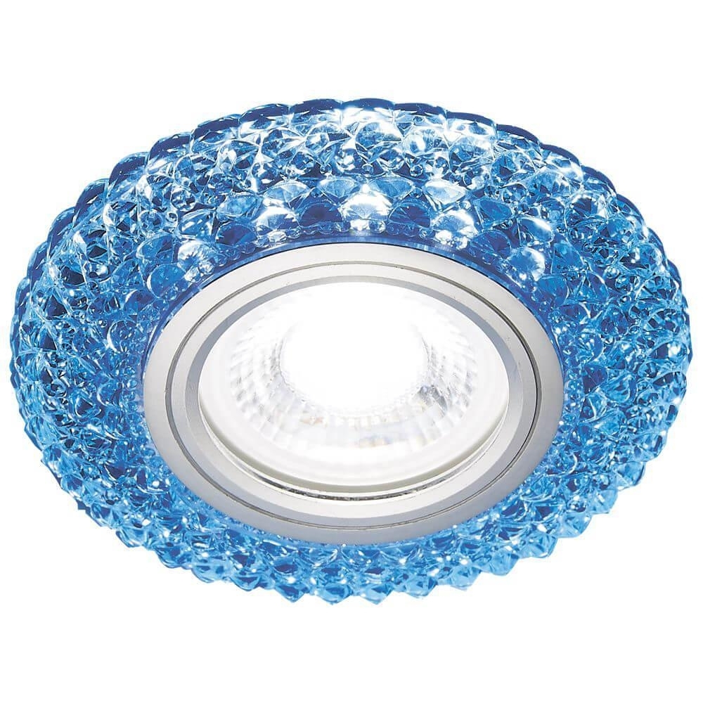 Встраиваемый точечный светильник S291 BL/WH хром/голубой MR16+3W(LED WHITE 4200K)