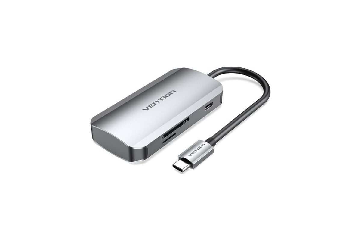 USB-концентратор Vention TNHHB, USB Type-C, USB/SD/TF/PD, USB Type-C