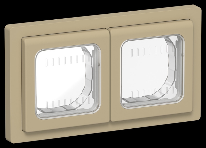 Рамка 2-местная IP55 Рпро-2-55-ФлХ хаки FLITE