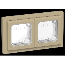 Рамка 2-местная IP55 Рпро-2-55-ФлХ хаки FLITE