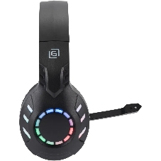 Гарнитура Oklick HS-L420G чёрный, беспроводная + проводная, Bluetooth, до 30 ч, подсветка