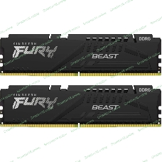 Оперативная память Kingston Fury Beast, DDR5, 32Gb (2x16Gb), 6400MHz, CL32, DIMM, с радиатором, черный