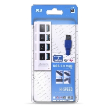 USB-концентратор Smartbuy SBHA-7304-W, USB 3.0, USB 4 порта, USB