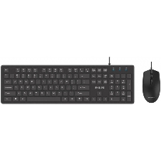 Комплект клавиатура+мышь Philips SPT6264 проводной, USB, 1200 DPI, чёрный