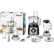 Кухонный комбайн Bosch MCM3501M 800 Вт, Скорости: 2, Блендер 1 л, Чаша 2.3 л, черный/серебристый