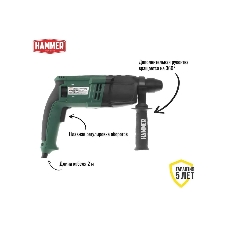 Перфоратор Haммer Flex PRT650D, SDS-plus, 650 Вт, 2,4 Дж, от сети