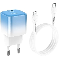 Сетевое зарядное устройство HOCO (6931474769381) C101Aai 1Type-C PD 20W, Blue ice Сетевое зарядное устройство HOCO (6931474769381) C101Aai 1Type-C PD 20W, Blue ice