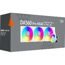 Система охлаждения Water Cooling System PCCooler DA360 Pro ARGb WH (300W, 360мм, белый, ARGb/Fans: 3x120мм, 75.8CFM, 33.7dBA, 2200RPM/Pump height 57мм, 28dBA, 3000RPM, Rad thickness 27мм/S: 1851, 1700, 1200, 20XX, 115X, AM5, AM4)