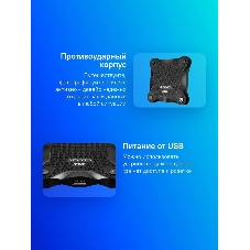 Внешний SSD ADATA SD620, 1TB, USB 3.2 Gen 2 Type-A, R/W 550/480, черный