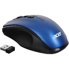 Мышь беспроводная Acer OMR031 черный/синий, 1600 dpi, радиоканал, USB, кнопки - 4