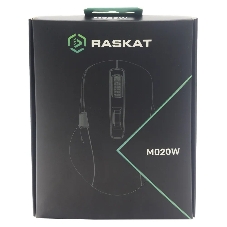 Мышь беспроводная Raskat M020W зеленый/черный, 2400 dpi, радиоканал, Bluetooth, USB, кнопки - 7