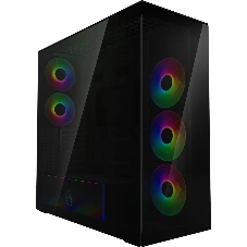 Корпус Arctic Xtender, Midi-Tower, чёрный, 3 x 140 мм, 2 x 120 мм