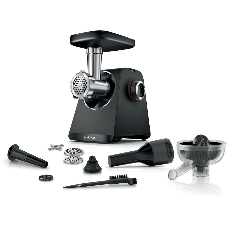 Мясорубка электрическая Bosch MFWS430B черный, 1900 Вт, 2.5 кг/мин, реверс, насадки - 6