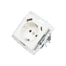 Розетка 1-местная IEK BRITE РЮш11-1-БрБ (BR-R14-16-U22-018-K01) с заземлением, с защитными шторками, 16А, с USB A+C 18 Вт, белый