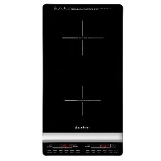 Плитка электрическая индукционного типа с двумя конфорками ENDEVER Skyline IP-67, черный, мощность 1800 Вт+1300 Вт, диаметр посуды 12-26 см, 2 шт/уп