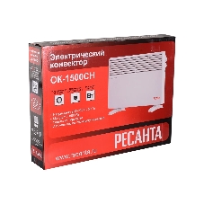 Конвектор электрический Ресанта ОК-1500СН белый, 1500 Вт, 15 м2, термостат