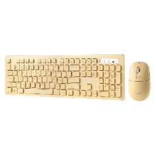 Комплект клавиатура+мышь Smartbuy 105AG беспроводной, USB, 1200 DPI, желтый