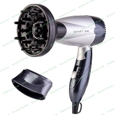 Фен Galaxy Line GL 4305 серебристый/черный, 1400 Вт, компактный
