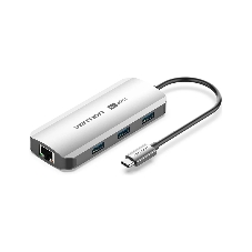 USB-концентратор Vention TQHHB, USB Type-C, USB/HDMI/RJ-45, USB Type-C