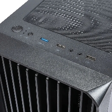 Компьютерный корпус Minitower mATX Eurocase 00-01003411 M205 4ARGb черный без БП закаленное стекло USB 3.0