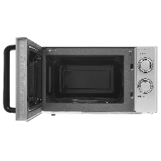 Микроволновая печь CASO M 20 Ecostyle Pro серебристый/черный, 20 л, 800 Вт, переключатели - поворотный механизм