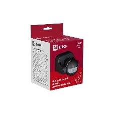 ИК датчик движения наст. EKF PROxima 1200Вт 180гр. до 12м IP44 MS-39b черный