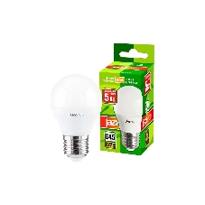 Лампа светодиодная JazzWay PLED-ECO-G45 5Вт шар 3000К теплый белый E27 400лм 220-240В