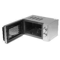 Микроволновая печь CASO M 20 Ecostyle Pro серебристый/черный, 20 л, 800 Вт, переключатели - поворотный механизм