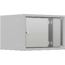 Шкаф коммутационный NTSS LIME (NTSS-WL6U5535GS) настенный 6U 550x350 мм пер. дв. стекл несъемн. бок. пан. 30 кг серый 8.3 кг 110 град. IP20